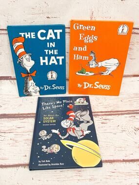 DR SEUSS Hardcover Childrens Book Bundle Lot 3 Cat In The Hat Green Eggs